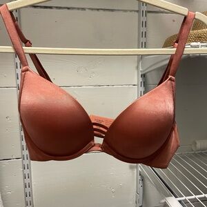 Soma Satin T-Shirt Bra in Dusty Rose/Rust